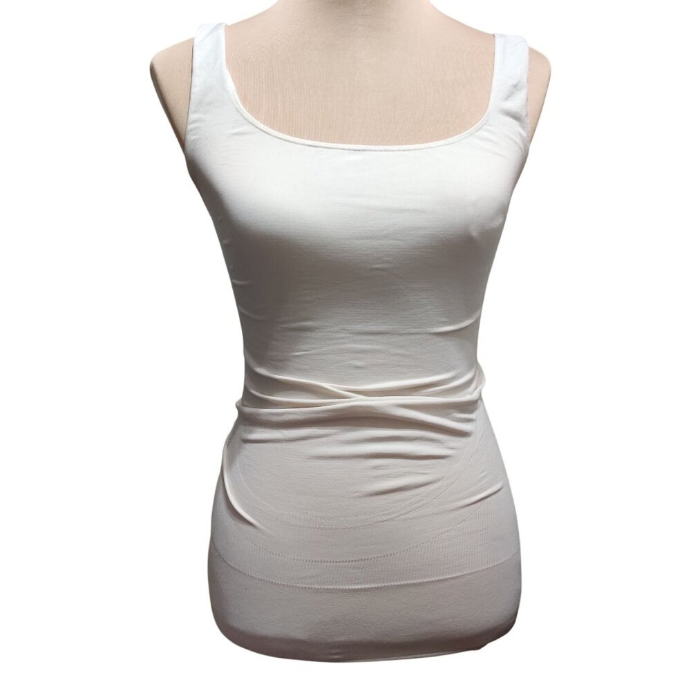 Blanqi Everyday S White Seamless Maternity Support Tank Top Belly Compression